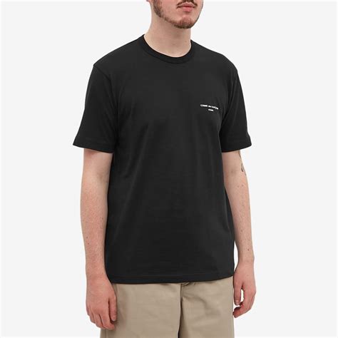 Comme Des Garçons Homme Logo T Shirt Black End