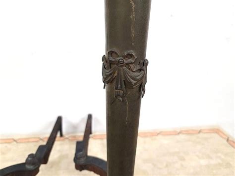 Antique Iron And Brass Dragons Fireplace Andirons A Pair For Sale At