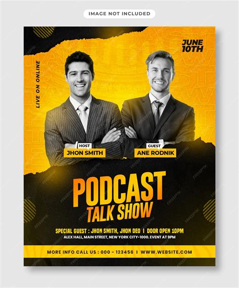 Premium Psd Podcast Talk Show Flyer Podcast Poster And Talk Show