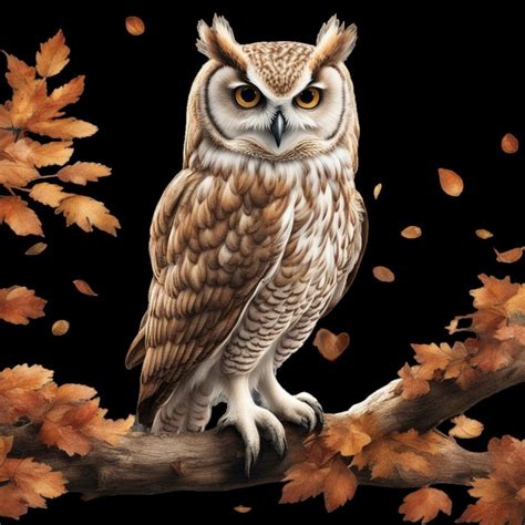 Cute Autumn Fall Owls Png Art Files For Laser And 3d Engraving Patterns