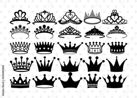 Crown Silhouette Crown Svg King Crown Svg Queen Crown Svg Princess