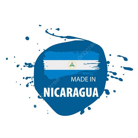 On A White Background A Vector Illustration Of The Flag Of Nicaragua Vector Brush Freedom