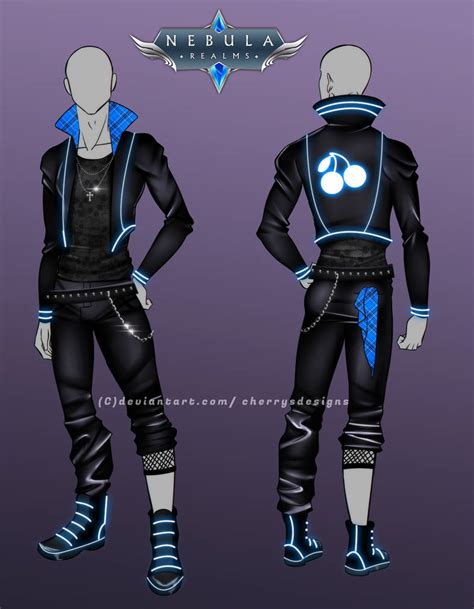 Concept art - Nebula Realms - District clothing (M by CherrysDesigns on DeviantArt