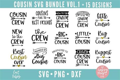 Cousin Bundle Cousins Svg Bundle Cousin Crew Svg Cousin Svg Dxf Png