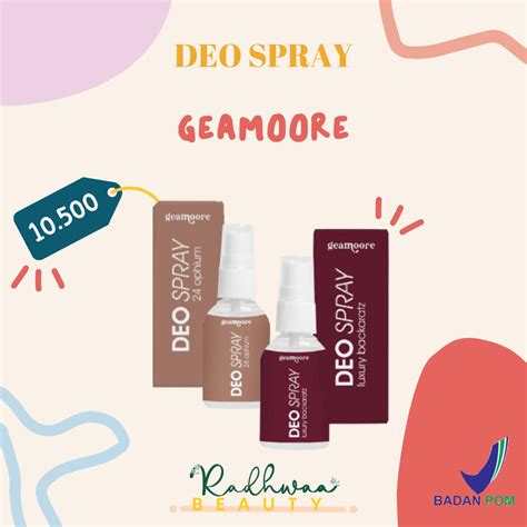 BPOM Ready GEAMOORE DEO SPRAY DEODORANT Water Water Shopee Malaysia