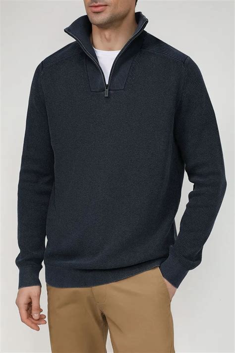 Хлопковый пуловер с воротником на молнии Esprit Casual - скоро в ...