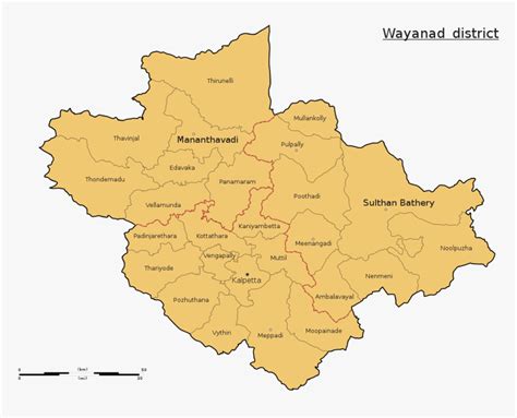 Wayanad District Map, HD Png Download , Transparent Png Image - PNGitem