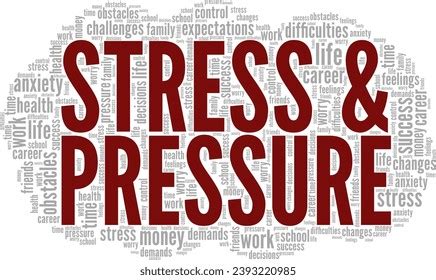 Stress Pressure Word Cloud Conceptual Design Stock Vector Royalty Free