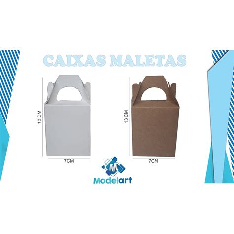 Caixa De Papel Kraft Branca Maleta M Festa Escolar Lanches