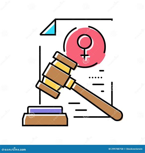 Womens Rights Feminism Woman Color Icon Vector Illustration Stock