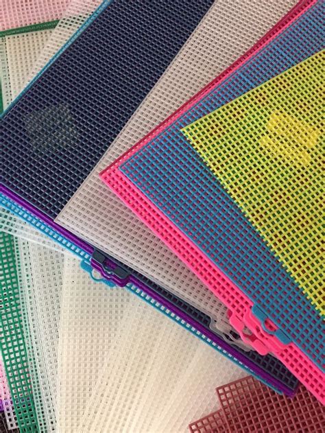 7 Mesh Plastic Canvas Sheets7 Meshcolorsworld Etsy