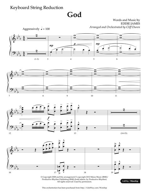 God Choral Anthem Satb String Reduction Sheet Music Pdf Lifeway Choral Arr Cliff Duren