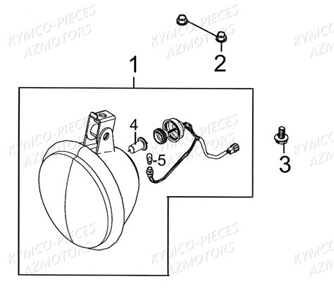 PHARE pièces KYMCO neuves Pieces AGILITY 50 LA POSTE pièces détachées