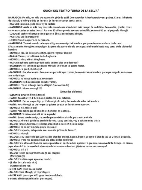 Ejemplo De Guion Teatral Para Niños De Primaria School Notes Acting