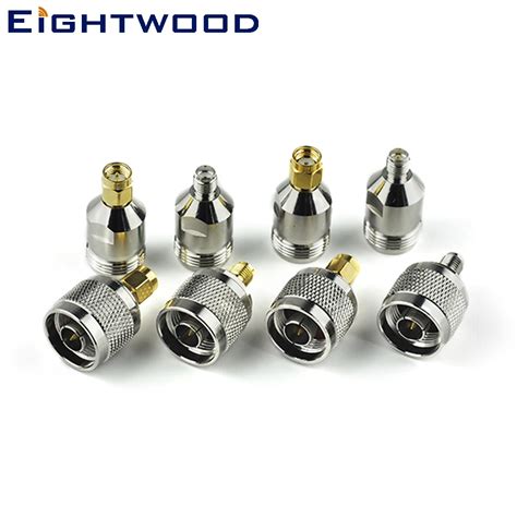 Eightwood SMA to N RF 동축 어댑터 SMA to N 8 유형 키트 커넥터 스트레이트 50 Ohm sma to n