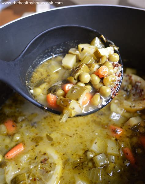 Vegetable And Quinoa Lemon Soup The Healthy Home Cook