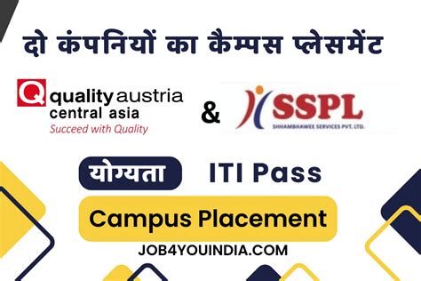 2 Company Campus Placement 2024 Open ITI Campus Job4You India