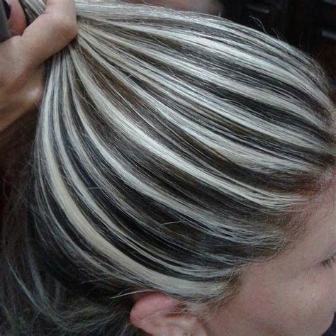 Frosted Hair Gray Hair Highlights Hair Highlights And Lowlights