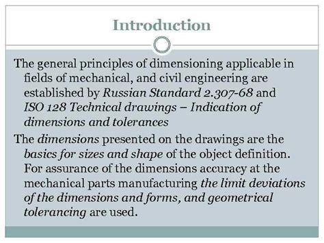 Dimensioning On Technical Drawing Theme 4 Introduction