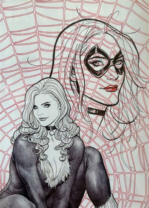 Frank Cho Black Cat In Alex L S Commissions Pin Ups Comic Art