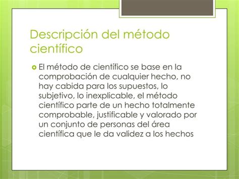 Metodo Cientifico PPT Descarga Gratuita