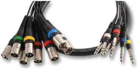 Pulse 8 Way Stereo TRS Jack To Male XLR Loom 2 5m Fully Balanced