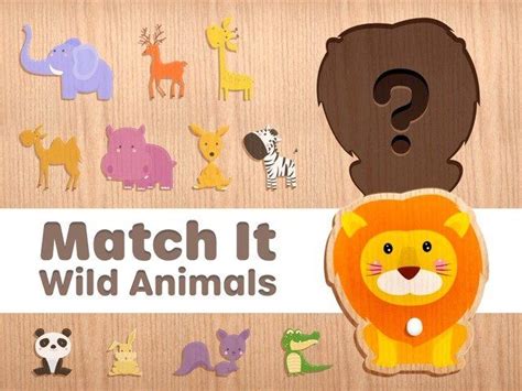 Match It Wild Animals Tinytap