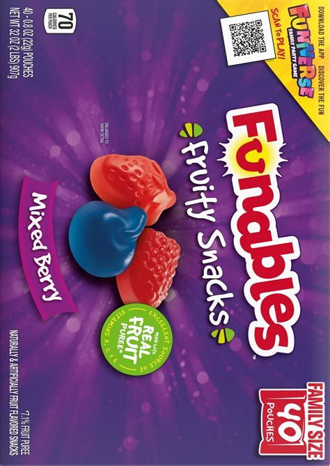 Funables Fruit Snacks Mixed Berry 40 Ct 08 Oz Shipt