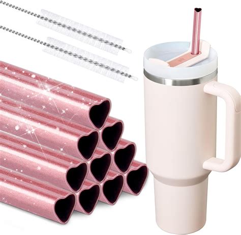 Amazon Nihome Inch Heart Shaped Stainless Steel Drinking Straws