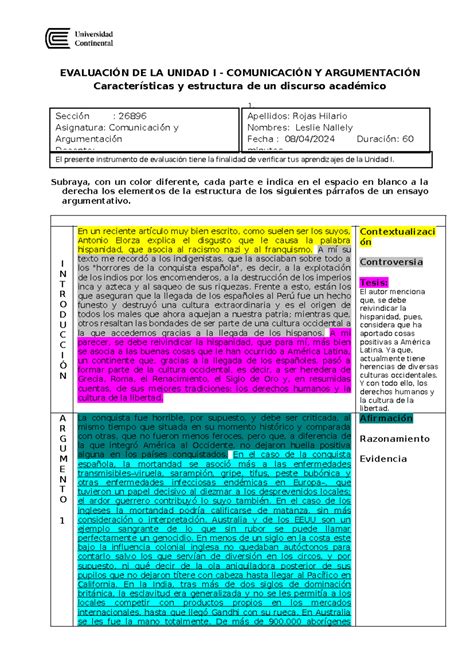 Prueba mixta Consolidado 1 8 de abril EVALUACIÓN DE LA UNIDAD I