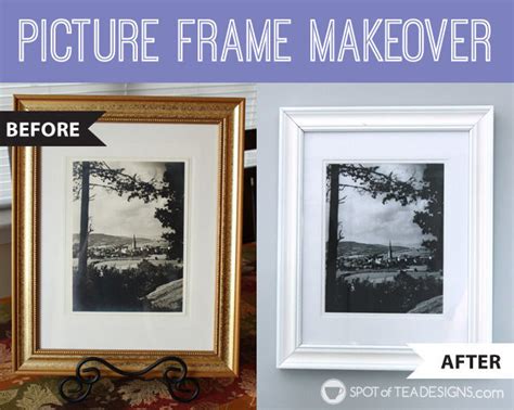 Picture Frame Makeover with Krylon Spray Paint - Spot of Tea Designs