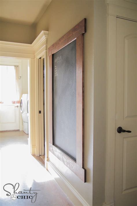 Diy Framed Chalkboard Wall Shanty Chic