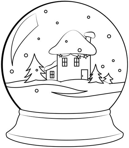 Christmas Snow Globe Printable Template Free Printable Papercraft