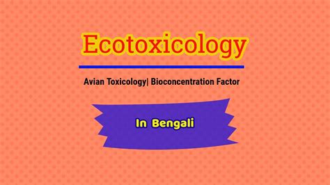 Ecotoxicology Toxicology Part Bioconcentration Factor Biota