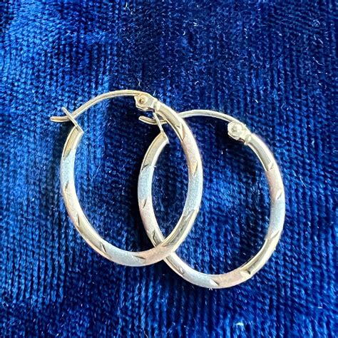 10k Gold Hoop Earrings Tricolor Oval Hoops Etsy