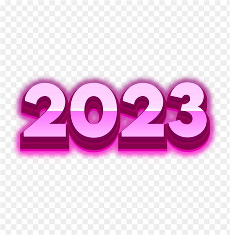 2023 Neon Pink Color 3d Text Png Image Id 484438 Toppng