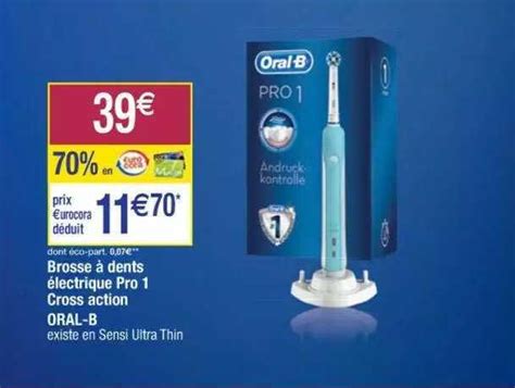 Offre Brosse à Dents électrique Pro 1 Cross Action Oral b chez Cora