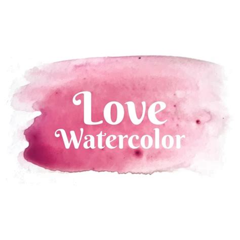 Free Vector Red Watercolor With A Love Quote