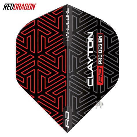フライト RedDragon レッドドラゴン ハードコア プレミアム ジョニークレイトン レッドブラック Hardcore Premium Jonny Clayton Red Black