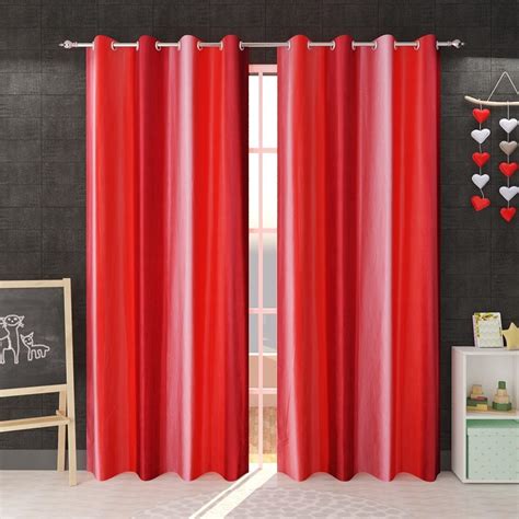 3D Patta Polyester Red Long Crush Print Curtain For Door At Rs 190