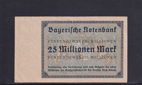 Weimarer Republik Bayern 25 Millionen Mark 1923 Bayerische Notenbank