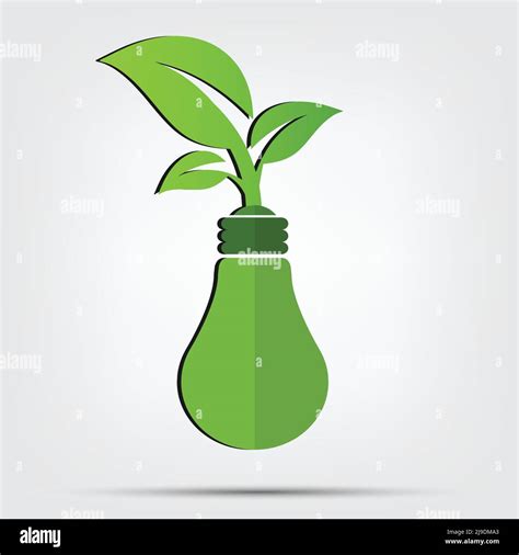 Green Energy Conceptecology Saving Digital Design In Light Bulbsvector Illustration Stock