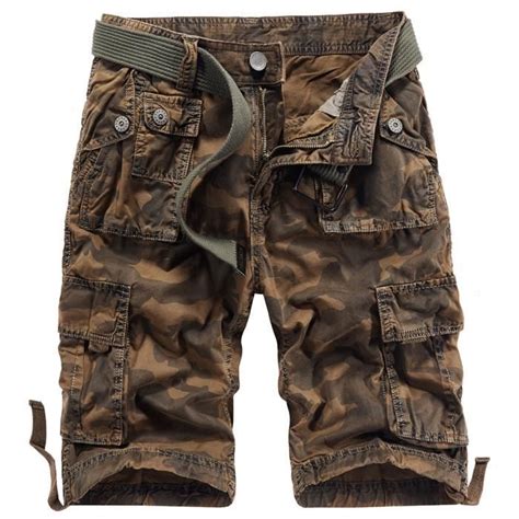 Short Short Cargo Camouflage 2021 coton pour homme vêtement ample et