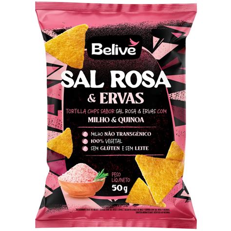 Nachos Sem Gl Ten Sem Leite Belive Tortilla Chips Sabor Sal Rosa