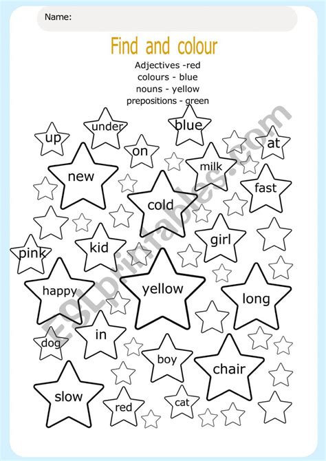 Find And Colour Esl Worksheet By Demeter