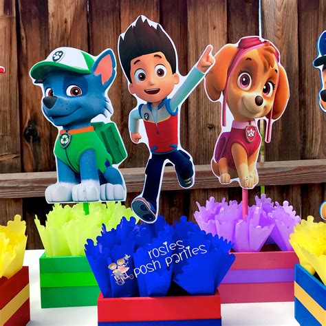 Paw Patrol Birthday Theme Party Centerpiece Decoration Set Of 7 Paw