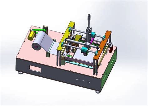 【非标数模】半自动贴膜机3d数模图纸 Solidworks设计solidworks 仿真秀干货文章