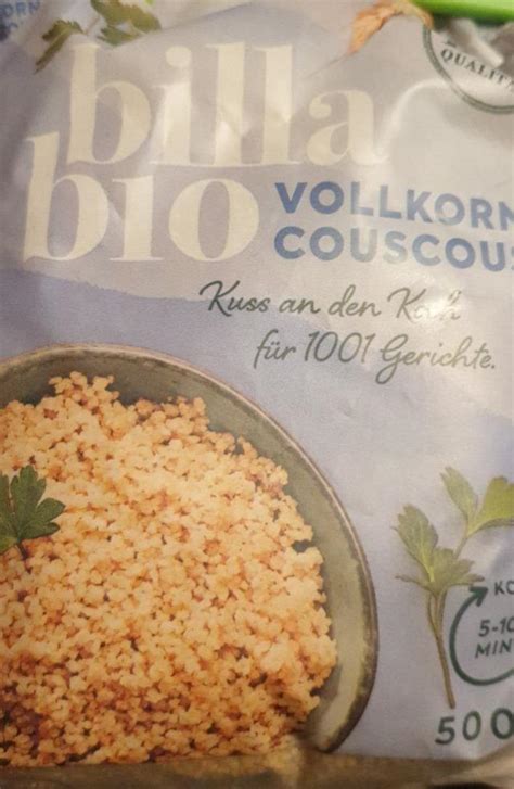 Vollkorn Couscous Billa Bio Kalorie Kj A Nutri N Hodnoty