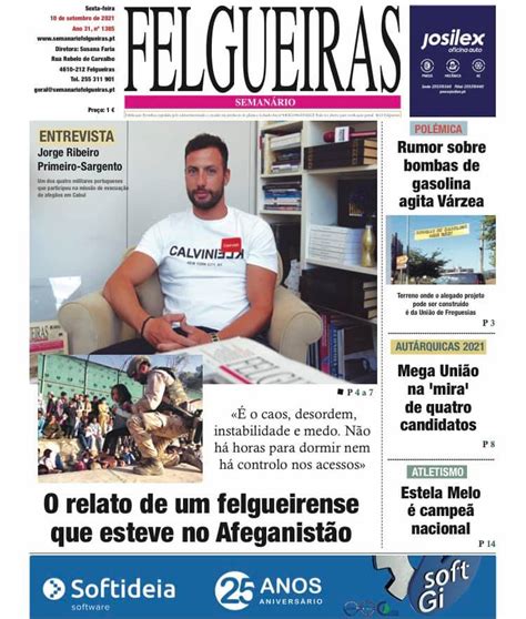 Capa Do Jornal Da Edi O Desta Semana Seman Rio De Felgueiras