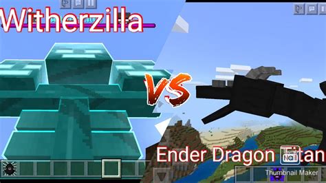 Ender Dragon Titan Vs Witherzilla Minecraft Youtube